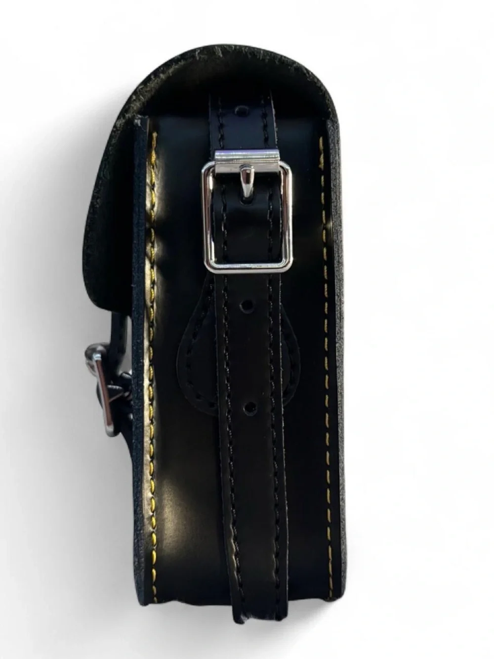 Dr. Martens Black Leather Mini Satchel Crossbody Bag with Buckles